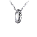 Stylized Elven Ring of Power Silver Ring & Chain Set TR3361