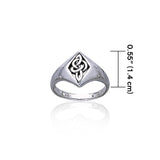Celtic Knotwork Diamond Sterling Silver Ring TR3408 - Jewelry