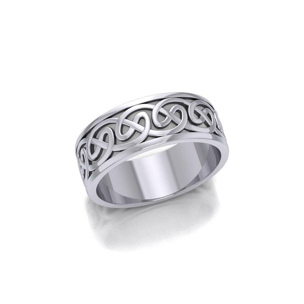 A Never-ending artwork ~ Sterling Silver Celtic Knotwork Ring TR354 - Jewelry