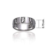 Horse Head Silver Band Ring TR3556 - Jewelry
