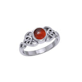 Celtic Knotwork and Gem Silver Ring TR3576 - Jewelry