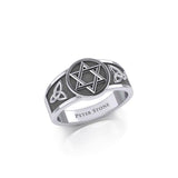 Celtic Knot with Star of David Ring TR3691