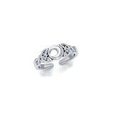 Celtic Knot Crescent Moon Toe Ring TR3715 - Jewelry