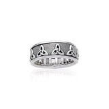 Celtic Knotwork Silver Spinner Ring TR3736 - Jewelry