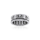 Celtic Knotwork Silver Spinner Ring TR3743 - Jewelry