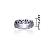Celtic Knotwork Sterling Silver Ring TR375 - Jewelry