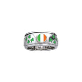 Ireland Flag Shamrock Spinner ring TR3777 - Jewelry