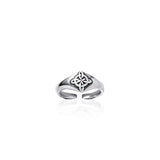 Celtic Four Point Quaternary Knot Silver Toe Ring TR3791