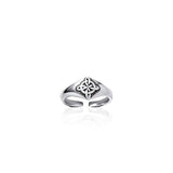 Celtic Four Point Quaternary Knot Silver Toe Ring TR3791 - Jewelry