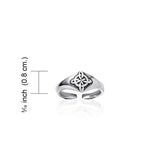 Celtic Four Point Quaternary Knot Silver Toe Ring TR3791 - Jewelry