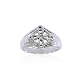 Celtic Quaternary Knot Silver Ring TR3792
