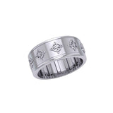 Celtic Quaternary Knot Silver Spinner Ring TR3812 - Jewelry