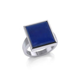 Square Inlaid Stone Ring TR3837 - Jewelry