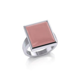 Square Inlaid Stone Ring TR3837 - Jewelry
