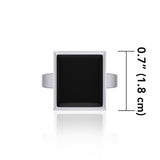 Square Inlaid Stone Ring TR3837 - Jewelry