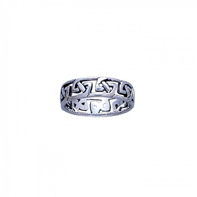 Celtic Knotwork Silver Ring TR397 - Jewelry