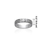 Celtic Spiral Silver Band Ring TR444 - Jewelry