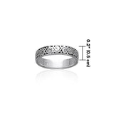 Celtic Spiral Silver Band Ring TR444 - Jewelry