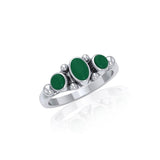Malachite Gemstone on Silver Ring TR465 - Jewelry