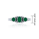 Malachite Gemstone on Silver Ring TR465 - Jewelry