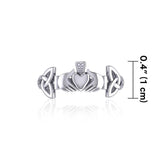 Irish Claddagh and Celtic Knotwork Silver Ring TR557 - Jewelry