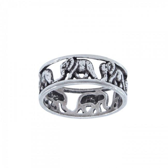 Elephant Herd Ring TR573 - Jewelry