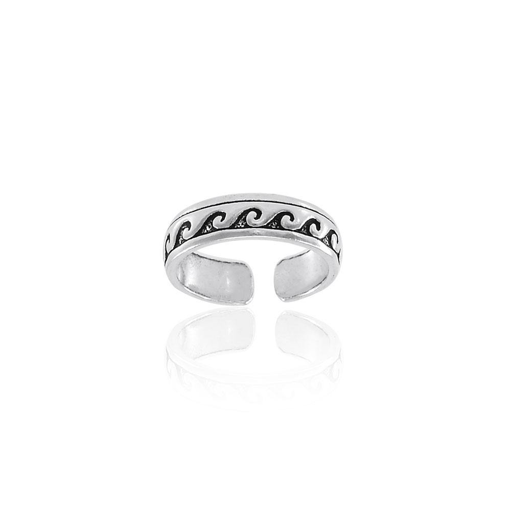 I played with the great waves of the sea ~ Sterling Silver Toe Ring TR603 - Jewelry
