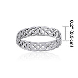 Celtic Knotwork Sterling Silver Ring TR619 - Jewelry