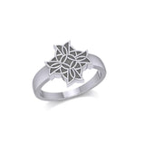 Celtic Knot Cross Sterling Silver Ring TR620