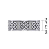 A powerful message of endless interconnection ~ Sterling Silver Celtic Knotwork Ring TR628 - Jewelry