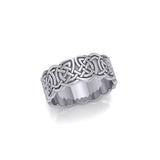 Celtic Knotwork Silver Wedding Ring TR660