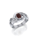 Silver Bold Filigree Ring with Gemstone TR745 - Jewelry