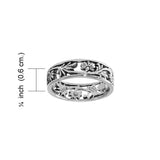 Silver Open Filigree Flower Ring TR775 - Jewelry