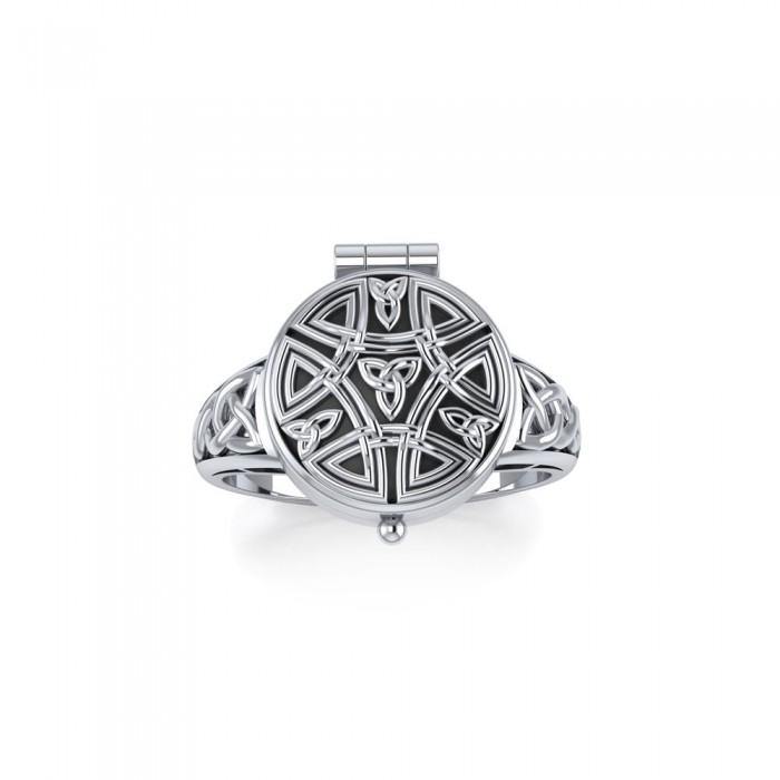 Celtic Knotwork Silver Poison Ring TR845 - Jewelry