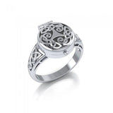Celtic Knotwork Spiral Poison Ring TR846 - Jewelry