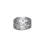 Five-Pointed Star Sterling Silver Ring TR883