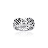 Celtic Knots Irish Shamrock Sterling Silver Ring TRI001 - Jewelry
