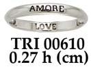 AMORE LOVE Sterling Silver Ring TRI610 - Jewelry