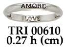 AMORE LOVE Sterling Silver Ring TRI610