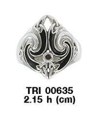 A powerful and meaningful Silver Celtic Triquetra Gemstone Ring TRI635 - Jewelry
