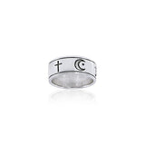 World Faiths Silver Ring TRI056 - Jewelry