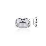 World Faiths Silver Ring TRI056 - Jewelry