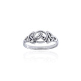 Celtic Trinity Triquetra Triple Spiral Silver Ring TRI067 - Jewelry