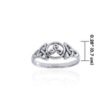 Celtic Trinity Triquetra Triple Spiral Silver Ring TRI067 - Jewelry