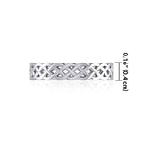 Hollow Celtic Sterling Silver Band Ring TRI071 - Jewelry