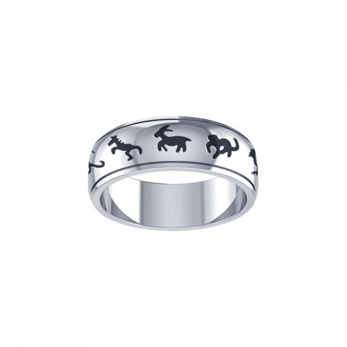 Chinese Astrology Silver Ring TRI102 - Jewelry