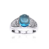 Fantastic Contemporary Silver Ring with Gemstones TRI1052 - Jewelry