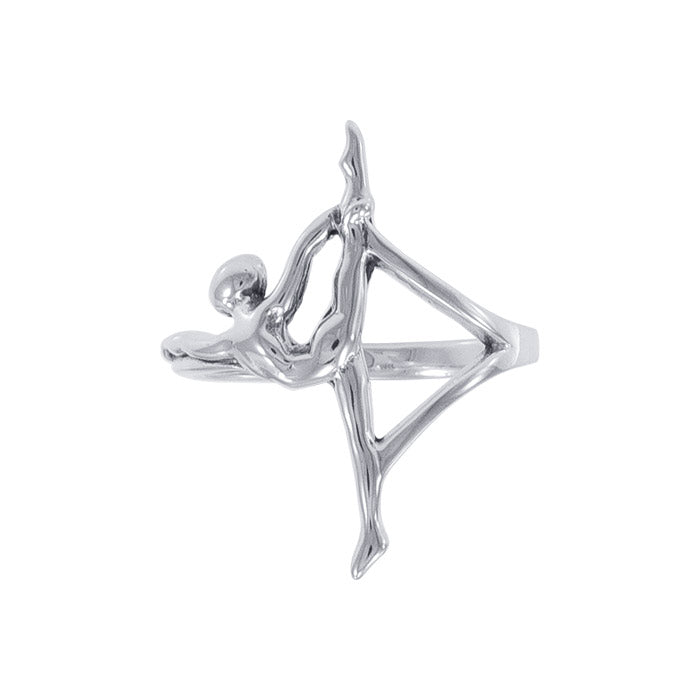Glow in the Power of Yoga ~ A Sterling Silver Ring TRI1068 peterstone.
