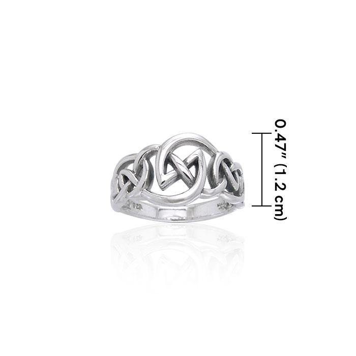 Modern Celtic Silver Ring TRI1112 - Jewelry