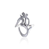 OM Expression of Spiritual Perfection Silver Ring TRI1220